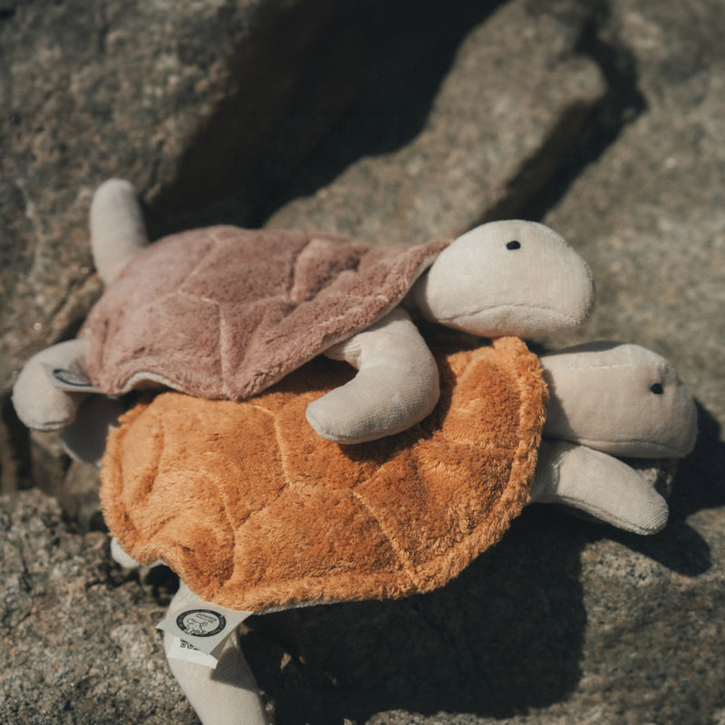 Cuddly Animal Turtle Small | Rust | Organic Cotton
