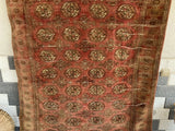 Vintage Turkoman Bukhara Wool Rug | 4'7" × 6'9" — Hand-Knotted c. 1950s