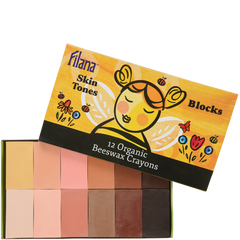 Filana Organic Beeswax Block Crayons | 12 Skintones