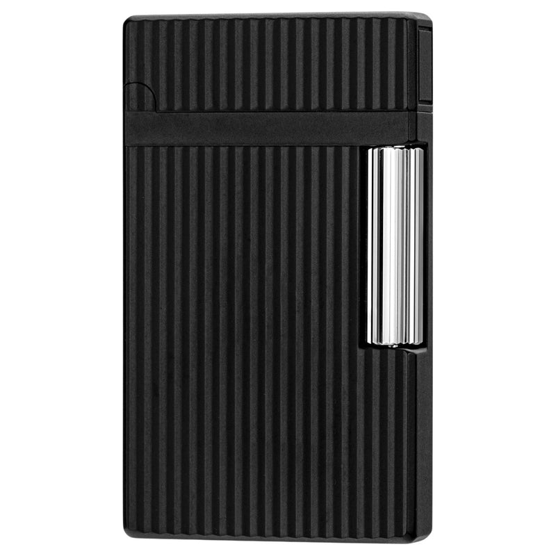 IM Corona Double Corona lighter, black matte pinstripe, front