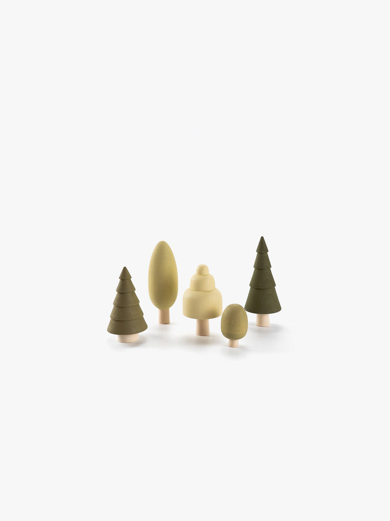 Wooden Tree Mini Set | 5 Trees | Solid Wood | SABO Concept