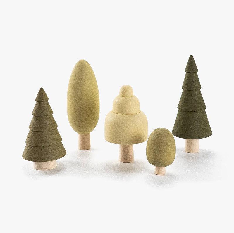 Wooden Tree Mini Set | 5 Trees | Solid Wood | SABO Concept