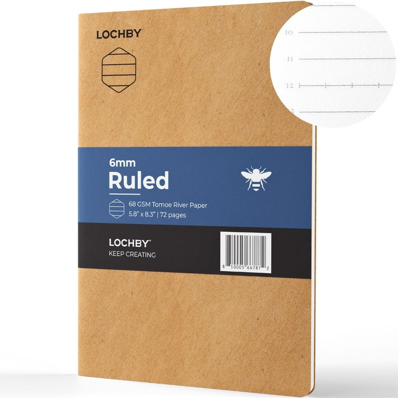 A5 Ruled Notebook | Tomoe River Paper | 72 Pages