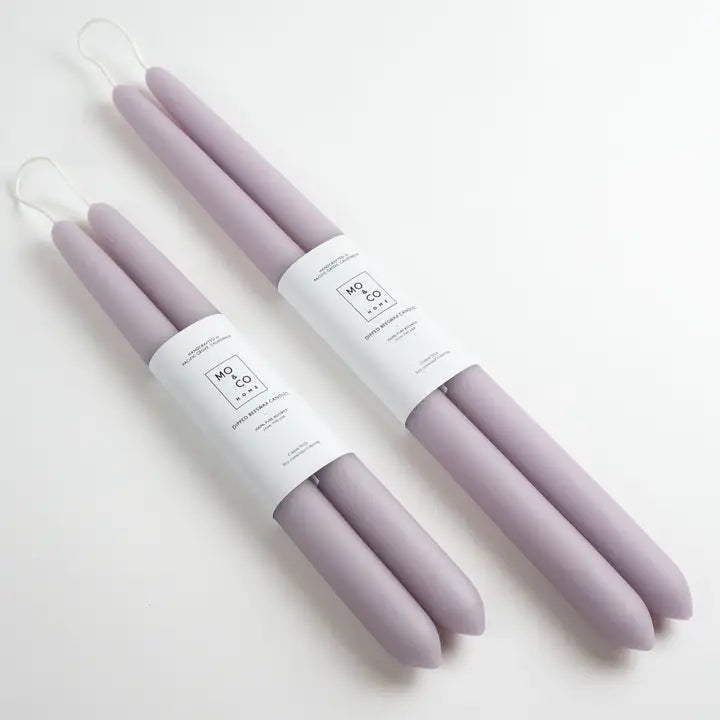 Hand-Dipped Beeswax Taper Candles