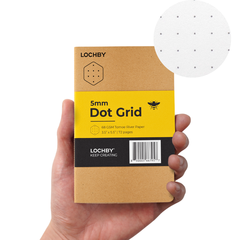 Pocket-Size Dot Grid Notebook | 3.5" x 5.5" | Tomoe River Paper
