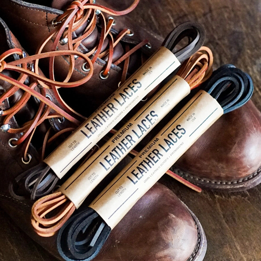 Premium Leather Boot Laces | 72" or 110"