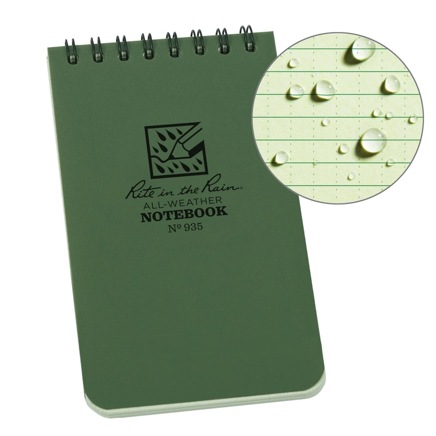 3" x 5" Top Spiral Notebook | Green