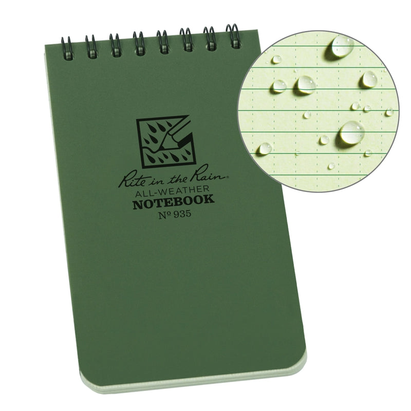 3" x 5" Top Spiral Notebook | Green