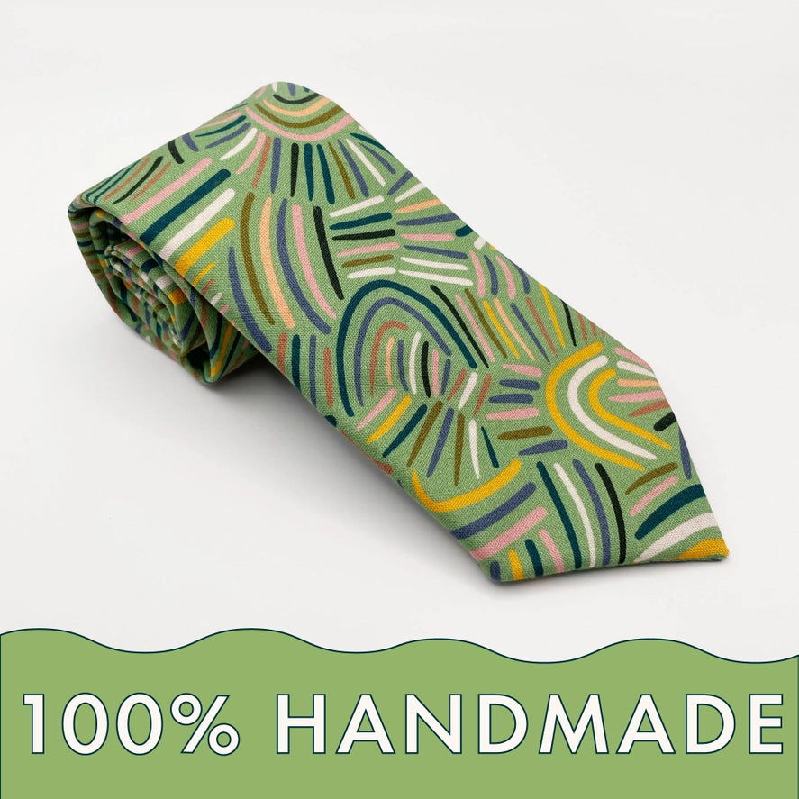 Desert Rain Storm Cotton Necktie | Hand-Stitched