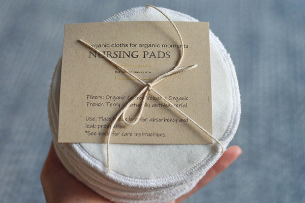 The Conscious Cloth Organic Reusable Nursing Pads — GOTS certified, cotton velour and terry