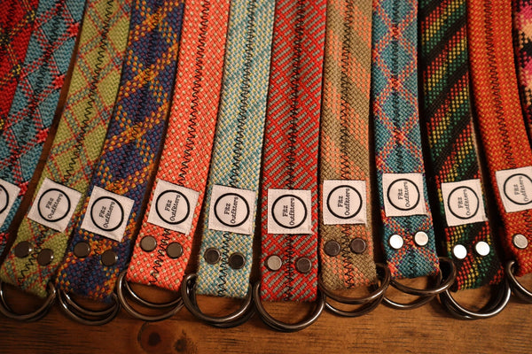 Fitz Outfitters belt — made from retired climbing rope that spent its first life on a rock face