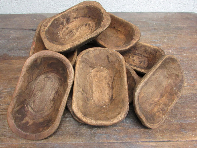 Mini Wooden Dough Bowl | Waxed | Handmade | 6" × 10"