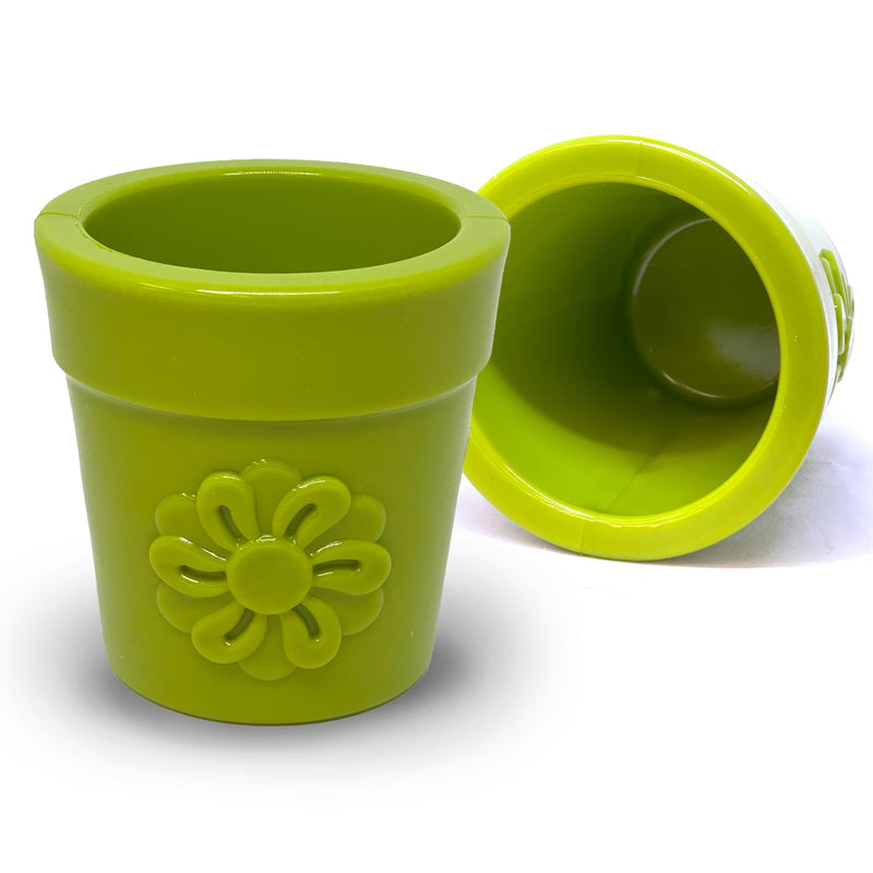 Large Flower Pot eCup Dog Treat Dispenser | Durable Rubber | USA-Made