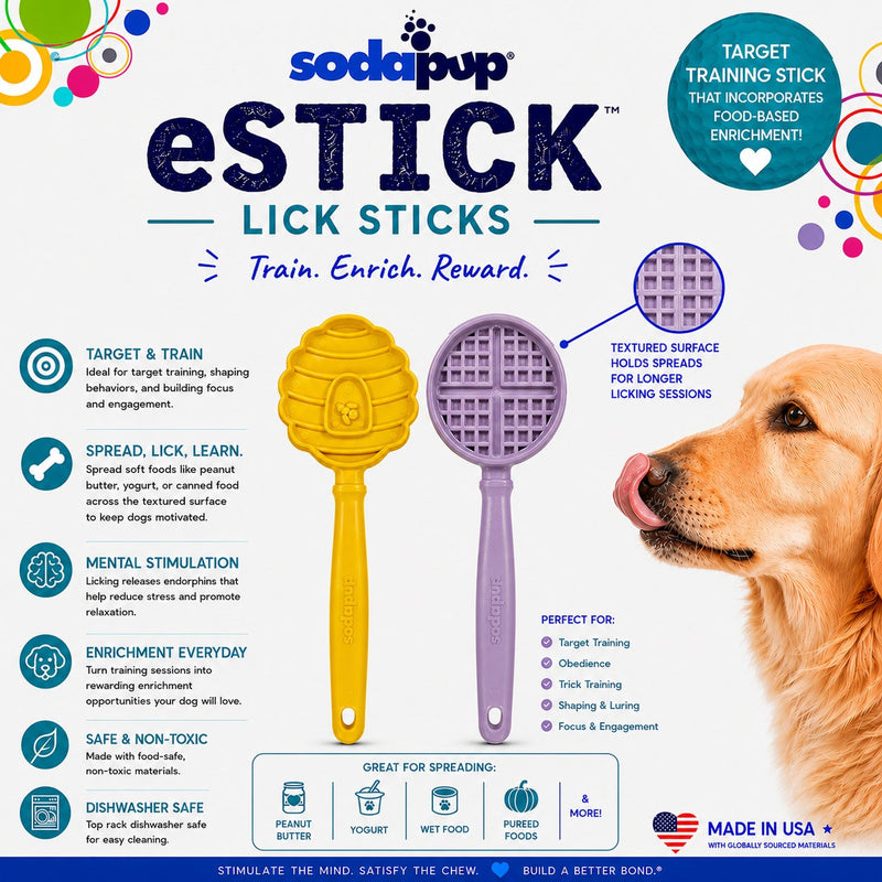 eStick Hand-Held Dog Enrichment Toy | Interactive Lick Stick | USA Made
