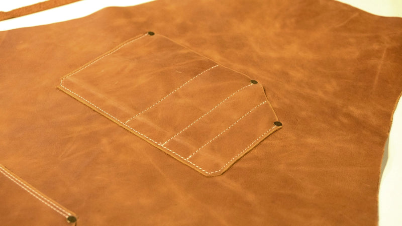 Leather Utility Apron | 3-4 oz Pull-Up Leather