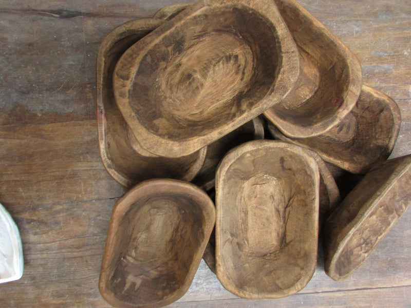 Mini Wooden Dough Bowl | Waxed | Handmade | 6" × 10"