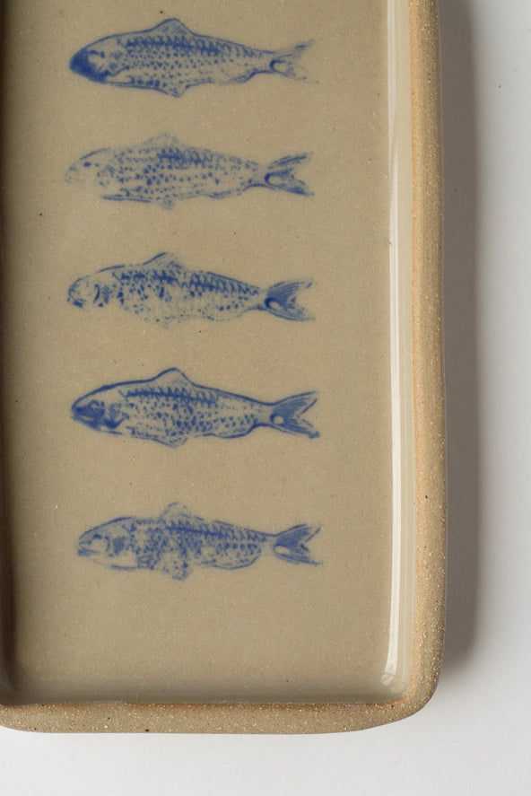Blue Sardine Handmade Ceramic Catch-All Tray | 7"