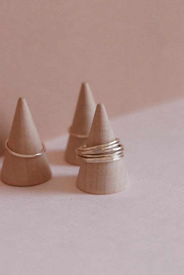 Silver Stacking Ring | Hand Forged Sterling Silver | Sizes 6–9