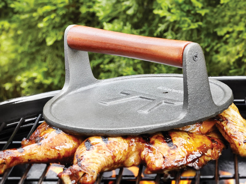 Cast Iron Round Grill Press | 8" x 3.25"