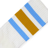 Striped Crew Sock | Columbia Blue & Brass