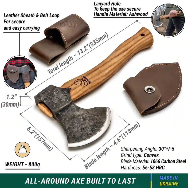 AX3 Bushcraft Hatchet | High-Carbon Steel