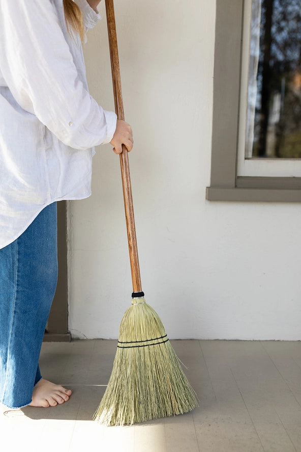 The Cottage Broom | Natural Broom Corn | Handwoven by Amish Makers