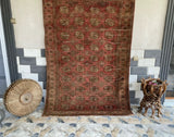 Vintage Turkoman Bukhara Wool Rug | 4'7" × 6'9" — Hand-Knotted c. 1950s