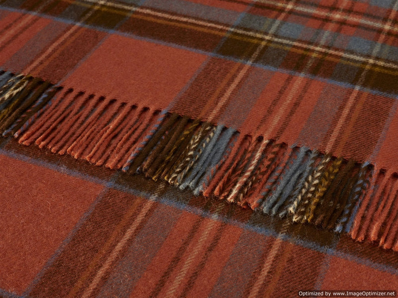 Merino Lambswool Throw | Antique Royal Stewart Tartan