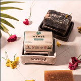 Handmade Terracotta Soap Dish | Paraguay Clay | Green Moss, Glacial White, or Gunmetal