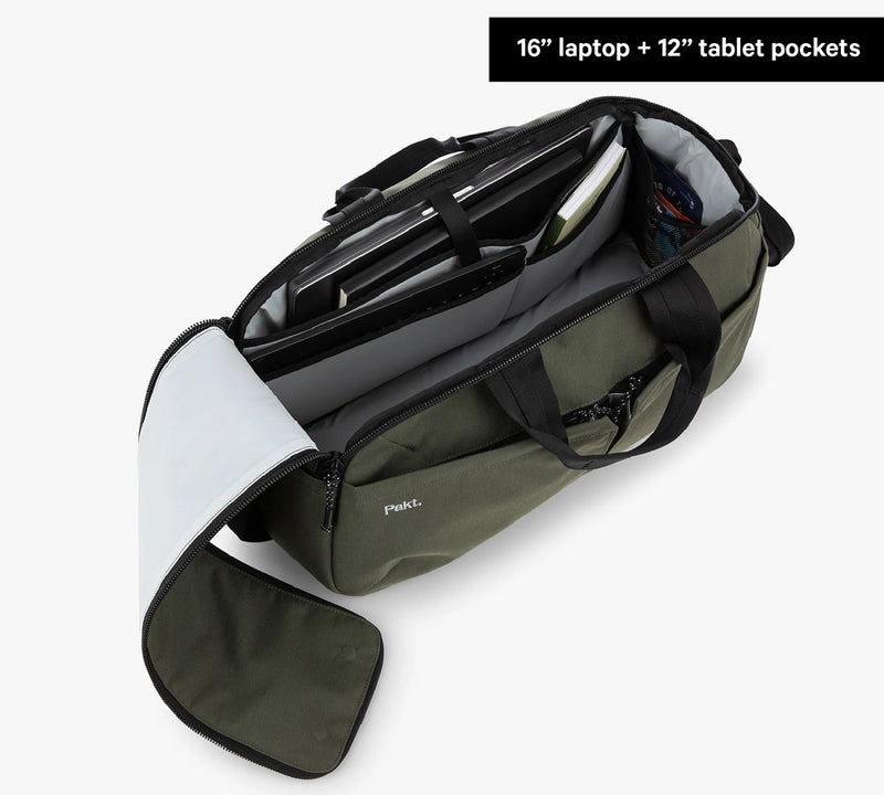 25L Travel Duffel | Padded Laptop Sleeve | Recycled Nylon