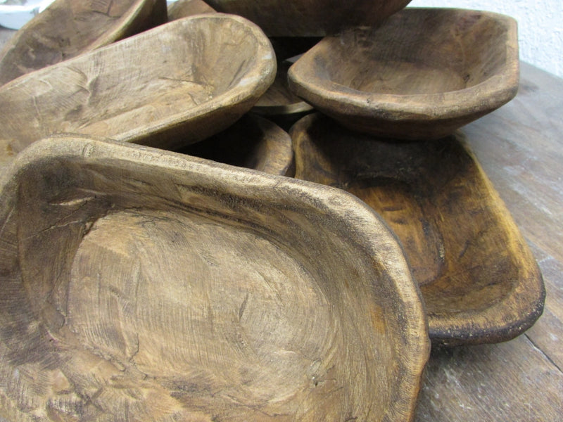 Mini Wooden Dough Bowl | Waxed | Handmade | 6" × 10"