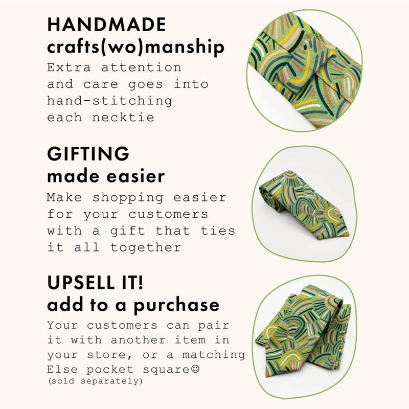 Desert Rain Storm Cotton Necktie | Hand-Stitched