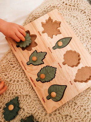 Montessori Leaf Puzzle | 8-Piece Timber Puzzle | Ages 2+
