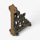 Cast Iron Shelf Bracket | Vintage Scroll — Antique Finish