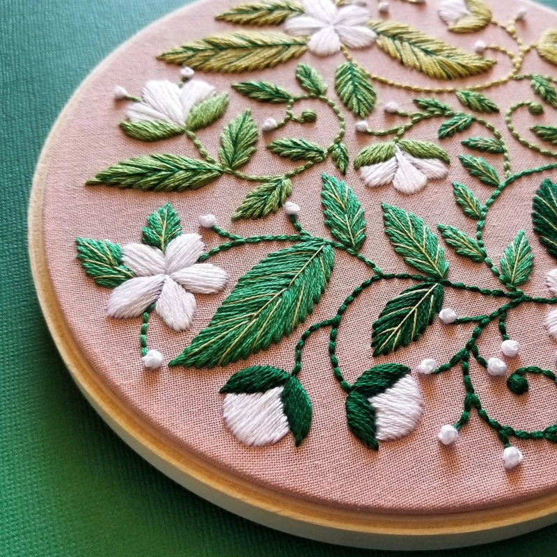Blissful Blooms | Beginner Embroidery Kit | 5" Hoop