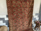 Vintage Turkoman Bukhara Wool Rug | 4'7" × 6'9" — Hand-Knotted c. 1950s