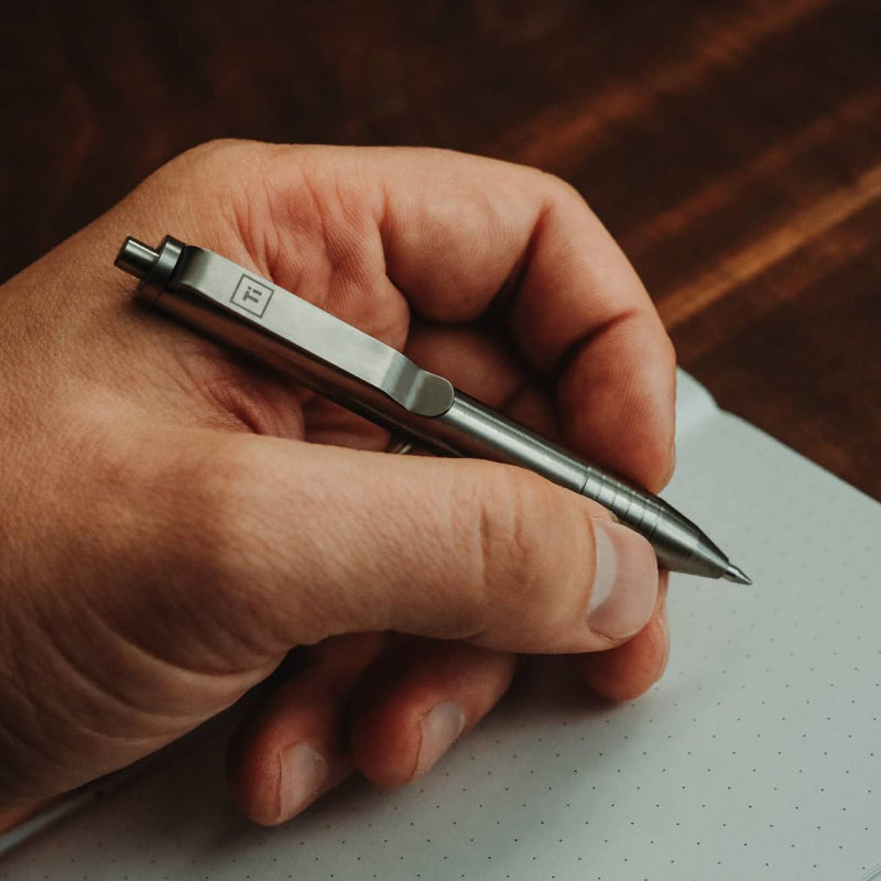 Mini Click Pen | D1 Refill | Titanium, Brass, Copper, or Zirconium