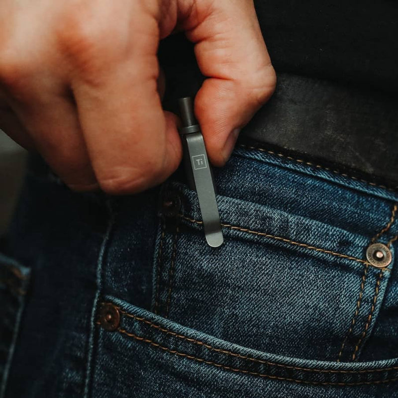 Mini Click Pen | D1 Refill | Titanium, Brass, Copper, or Zirconium