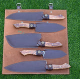 Handmade | Damascus Steel Kitchen Knife Set | 5 Piece