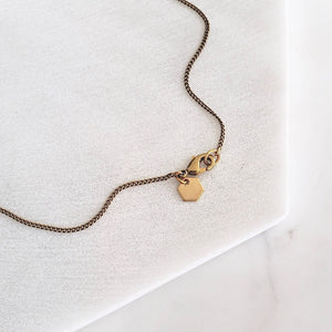 Round Locket Necklace | Brushed Brass