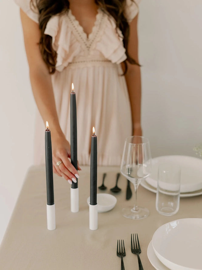 Hand-Dipped Beeswax Taper Candles