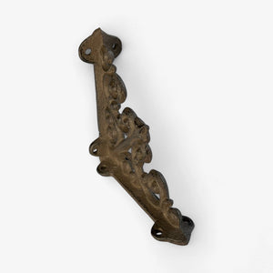 Cast Iron Shelf Bracket | Vintage Scroll — Antique Finish