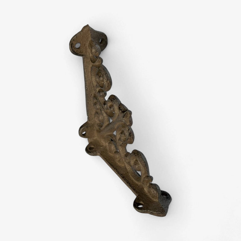 Cast Iron Shelf Bracket | Vintage Scroll — Antique Finish