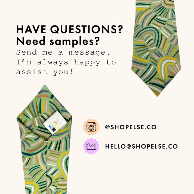 Desert Rain Storm Cotton Necktie | Hand-Stitched
