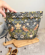 Beeswax Food Storage Bag | William Morris Print | 13" x 11"