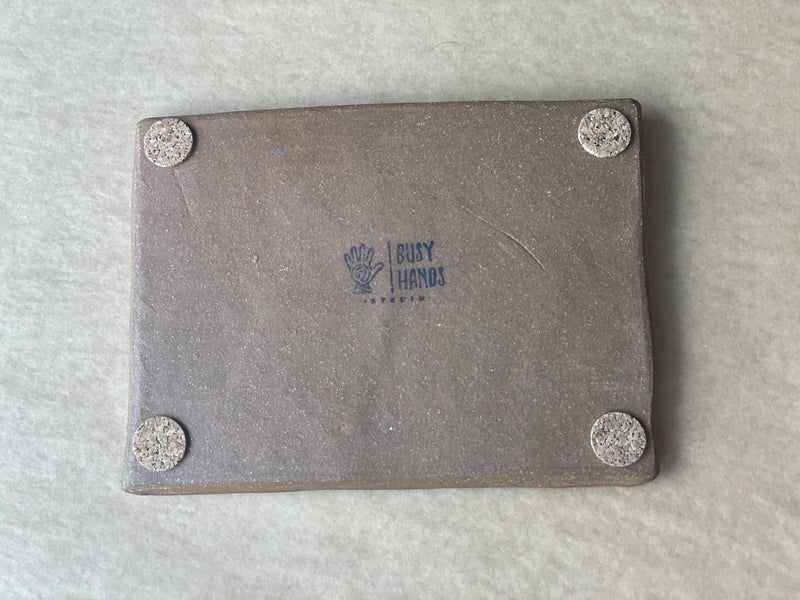Ceramic Watercolor Palette | 8-Well, Handmade in Michigan | 5" × 4"