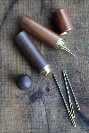 Wooden Needle Case | Set of 7 — Sandalwood or Ebony