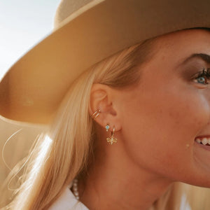 Honey Bee Huggie Hoop Earrings | Gold Vermeil