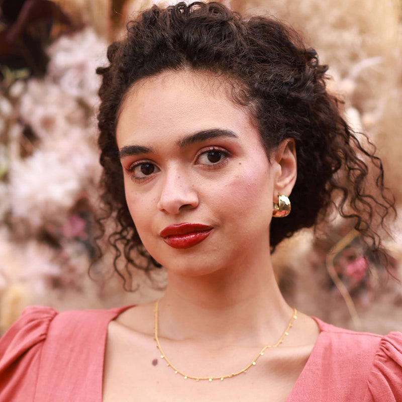 Hammered Gold Hoop Earrings