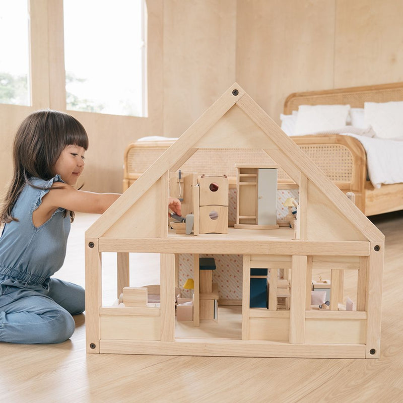 My First Doll House | 4-Room Wooden Dollhouse | 1:12 Scale